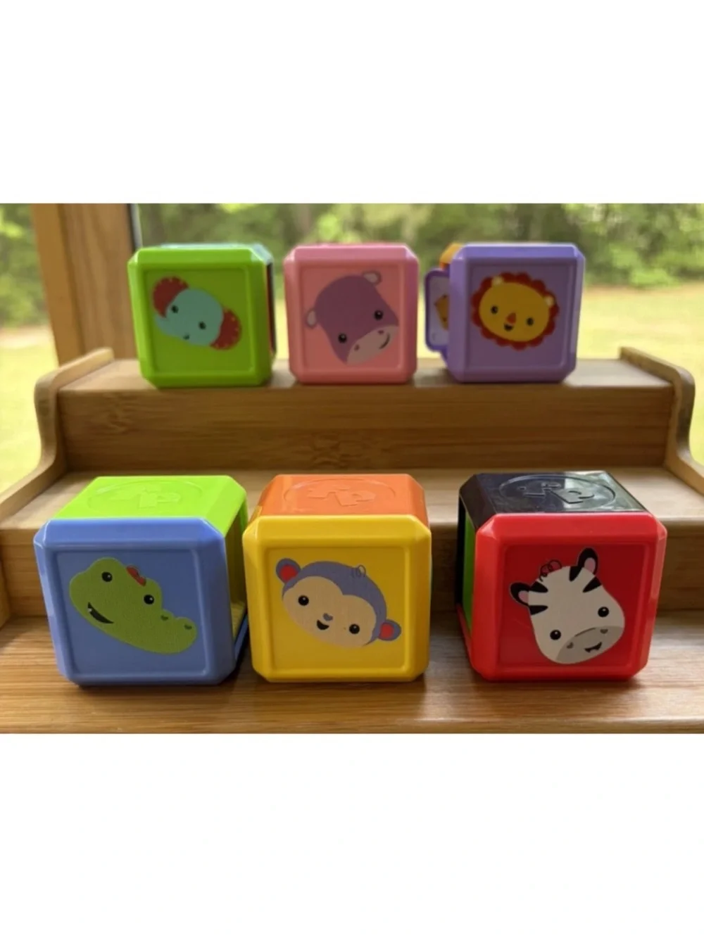 Fisher Price Laugh & Learn Toddler Blocks Lot of 6 Sensory Animals Numbers (1-6)